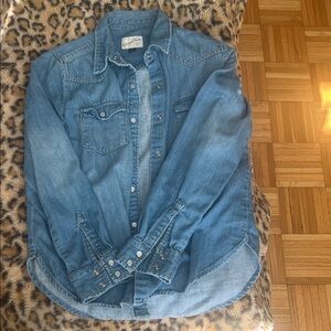 Denim Button-Up Shirt